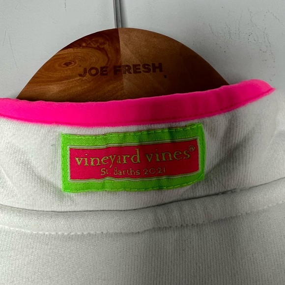 Vineyard Vines White Pullover with Neon Details Girls XL 16 - Picture 4 of 6